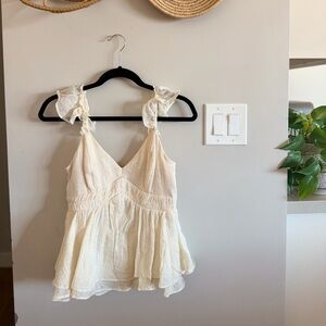 Parker Cream Ruffled Camisole